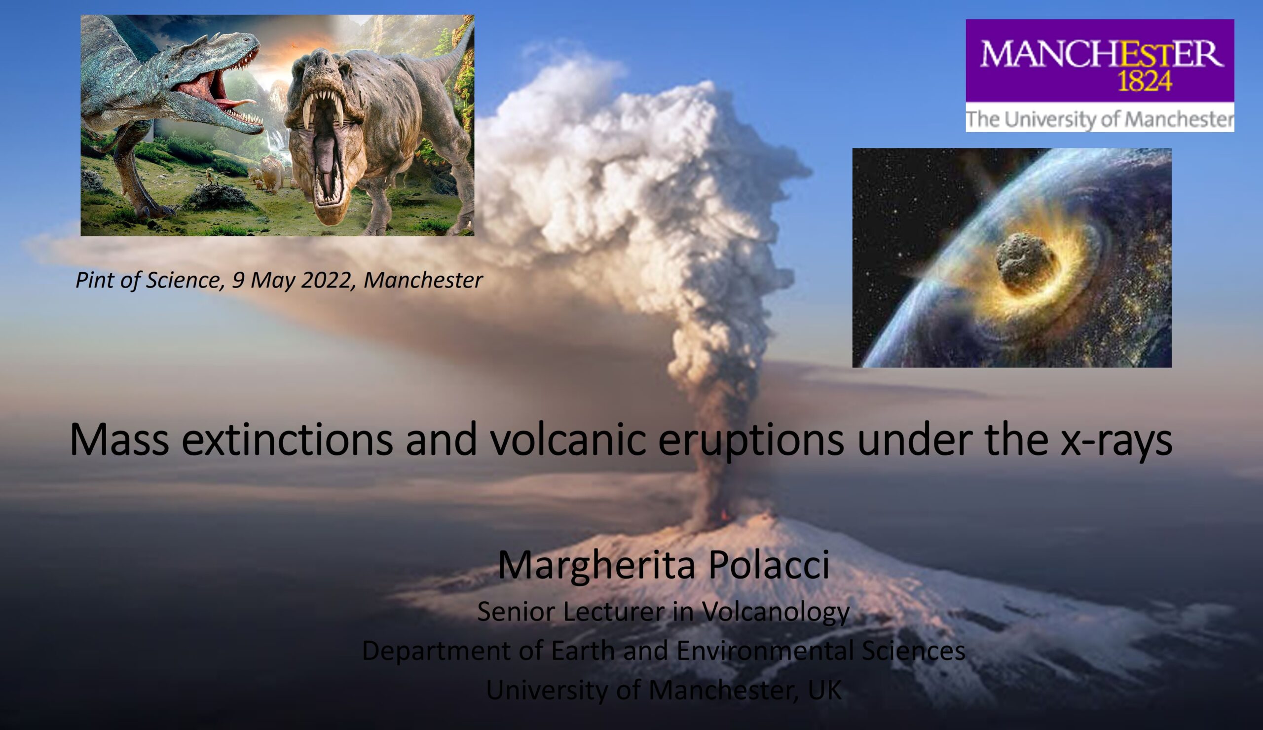 Margherita Polacci's explosive slides for Pint's "The Rumbling Earth" event in Manchester..