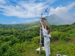 Air quality monitoring at St George's Hill, Montserrat.